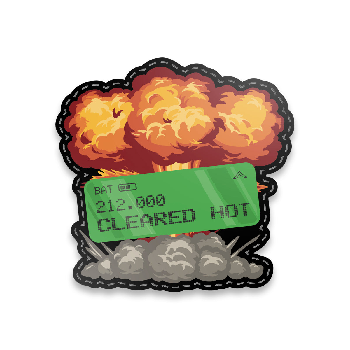 Cleared Hot Explosion PVC Patch